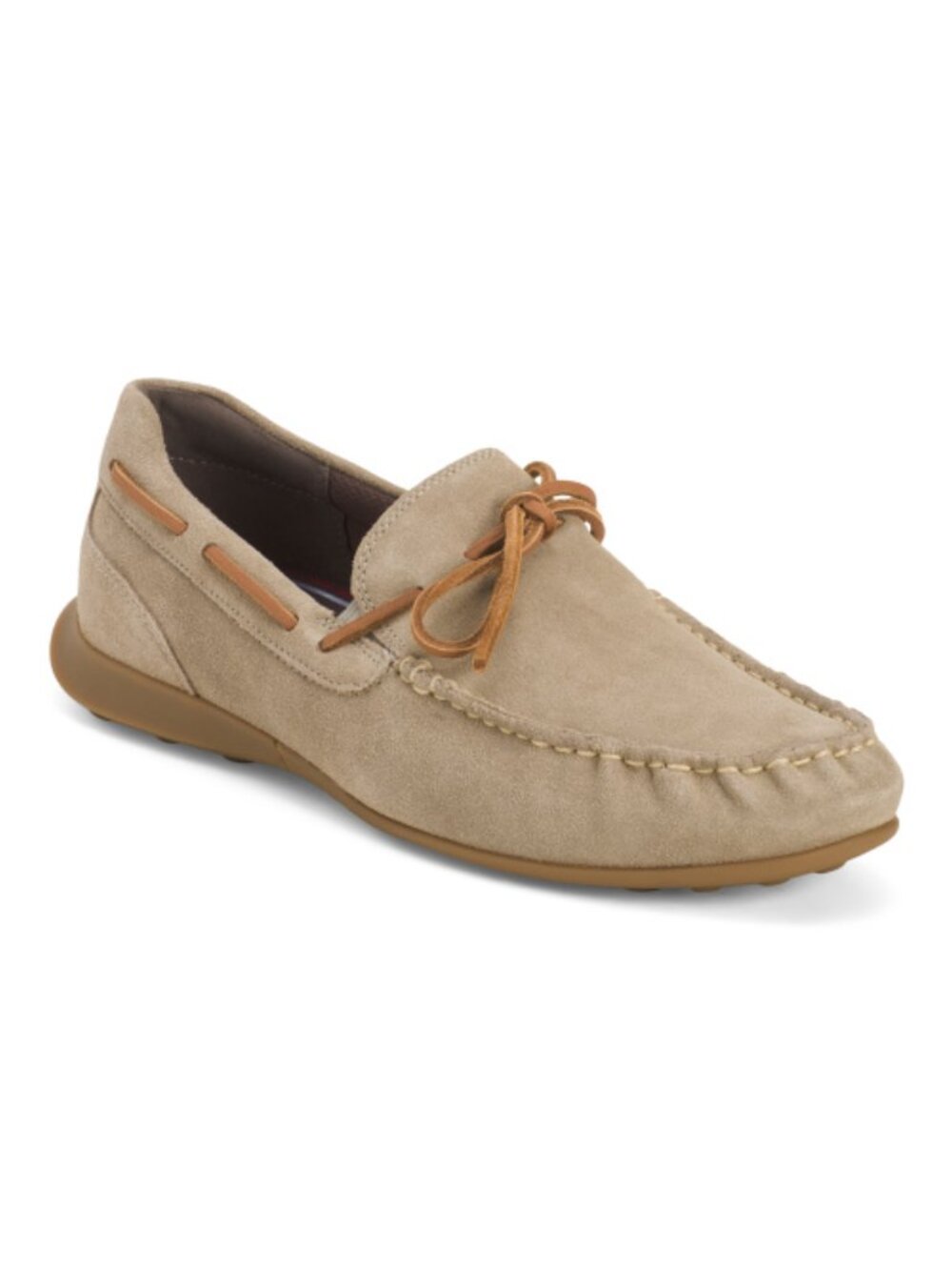 ROCKPORT Men's Wide Width Suede Dunphy Loafers With Tie Closure